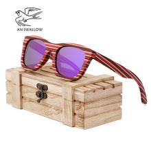 Load image into Gallery viewer, AN SWALLOW  Retro Wood Sunglasses Men Bamboo Sunglass Women Brand Design Sport Gold Mirror Sun Glasses gafas de sol mujer