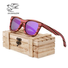 Load image into Gallery viewer, AN SWALLOW  Retro Wood Sunglasses Men Bamboo Sunglass Women Brand Design Sport Gold Mirror Sun Glasses gafas de sol mujer