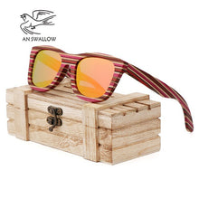 Load image into Gallery viewer, AN SWALLOW  Retro Wood Sunglasses Men Bamboo Sunglass Women Brand Design Sport Gold Mirror Sun Glasses gafas de sol mujer