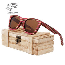 Load image into Gallery viewer, AN SWALLOW  Retro Wood Sunglasses Men Bamboo Sunglass Women Brand Design Sport Gold Mirror Sun Glasses gafas de sol mujer