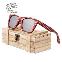 Load image into Gallery viewer, AN SWALLOW  Retro Wood Sunglasses Men Bamboo Sunglass Women Brand Design Sport Gold Mirror Sun Glasses gafas de sol mujer