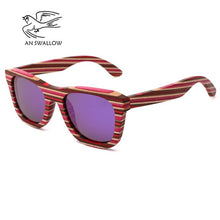Load image into Gallery viewer, AN SWALLOW  Retro Wood Sunglasses Men Bamboo Sunglass Women Brand Design Sport Gold Mirror Sun Glasses gafas de sol mujer