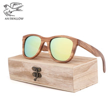 Load image into Gallery viewer, AN SWALLOW zebra wooden sunglasses mens sunglasses polarized uv400 handmade bamboo sunglasses retro sun glasses for women mens