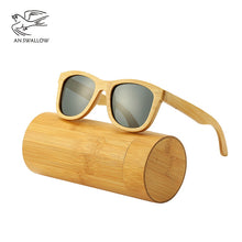 Load image into Gallery viewer, AN SWALLOW Real Wood Sunglasses Polarized Wooden Sunglasses UV400 Sunglasses Bamboo Wooden Sunglasses Brand With Dr