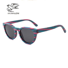 Load image into Gallery viewer, AN SWALLOW Polarized Wooden Sunglasses Men Bamboo Sun Glasses Women Brand Designer Original Wood Glasses Oculos de sol masculi