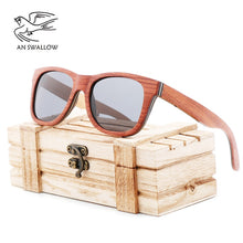 Load image into Gallery viewer, AN SWALLOW New type of wood sandwich TAC lenses manual bamboo-wood Sunglasses retro men Chaozhou driving Polarized Sunglasses