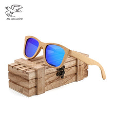 Load image into Gallery viewer, AN SWALLOW New 100% Real Zebra Wood Sunglasses Polarized Handmade Bamboo Mens Sunglass Sun glasses Men Gafas Oculos De Sol Mader