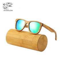 Load image into Gallery viewer, AN SWALLOW New 100% Real Zebra Wood Sunglasses Polarized Handmade Bamboo Mens Sunglass Sun glasses Men Gafas Oculos De Sol Mader
