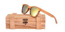 Load image into Gallery viewer, AN SWALLOW BRAND DESIGN Men Sunglasses Bamboo Sunglasses Handmade Wooden Frame Polarized Mirror Lens Classic Gafas de sol UV400