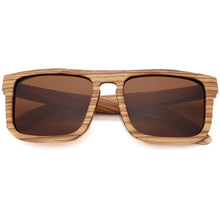Load image into Gallery viewer, AN SWALLOW  Zebra wood 100% wooden polarized wooden sunglasses men's retro oculos UV glasses ladies bamboo gift box glasses