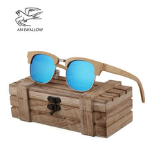 Load image into Gallery viewer, AN SWALLOW Nature Brand Unique Design Bamboo Sunglasses Women Men Handmade Sun Glasses for Gift Feminino 2018 New