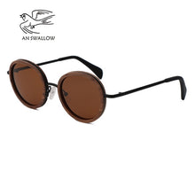 Load image into Gallery viewer, AN SWALLOW 2018 new retro wooden sunglasses men's black walnut wooden sunglasses ladies brand design sunglasses polarized UV400