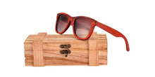 Load image into Gallery viewer, AN SWALLOW New Red Wood Wood Sunglasses Women Wooden glasses for Ladies With Bamboo Box  red wood sunglasses women UV400 QB3040