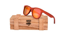 Load image into Gallery viewer, AN SWALLOW New Red Wood Wood Sunglasses Women Wooden glasses for Ladies With Bamboo Box  red wood sunglasses women UV400 QB3040