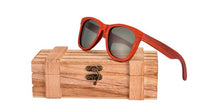 Load image into Gallery viewer, AN SWALLOW New Red Wood Wood Sunglasses Women Wooden glasses for Ladies With Bamboo Box  red wood sunglasses women UV400 QB3040
