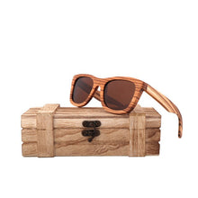 Load image into Gallery viewer, AN SWALLOW  Mens Luxury Brand Real Zebra Wooden Sunglasses Frames Custom Logo Bamboo Sunglasses Men Polarized UV400
