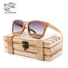 Load image into Gallery viewer, AN SWALLOW Retro wooden Sunglasses trendy people sell high-end pure handmade ladies'classic wooden polarized TAC Sunglasses