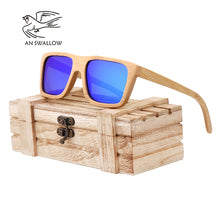 Load image into Gallery viewer, AN SWALLOW  bamboo sunglasses 2018 fashion polarized sunglasses popular new design wooden sunglasses Frame Handmade Male glasses