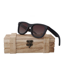 Load image into Gallery viewer, AN SWALLOW Skateboard Wooden Sunglasses Blue Frame With Coating Mirrored Bamboo Sunglasses UV 400 Protection Lenses in Wooden