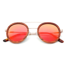 Load image into Gallery viewer, AN SWALLOW Classic Fashion Trend New Red Wooden Sunglasses Metal Fashion Men and Women's Sunglasses Toad Mirror
