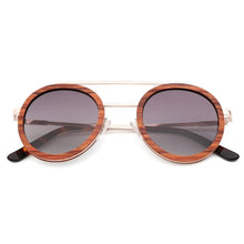 Load image into Gallery viewer, AN SWALLOW Classic Fashion Trend New Red Wooden Sunglasses Metal Fashion Men and Women's Sunglasses Toad Mirror